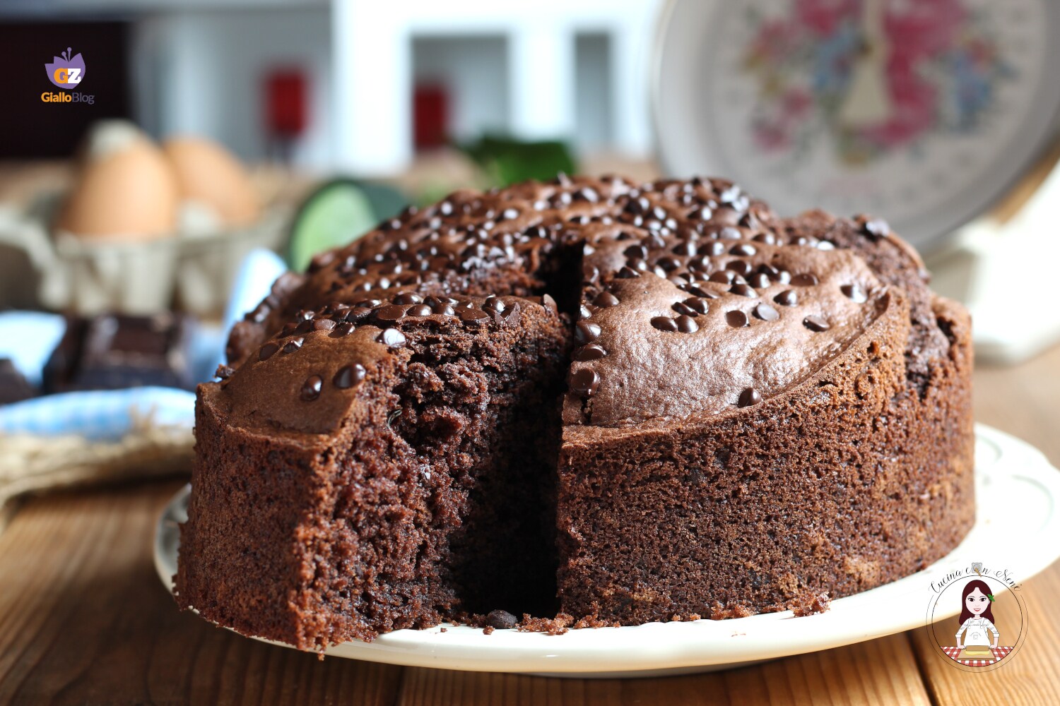 Chocoladetaart in heteluchtfriteuse