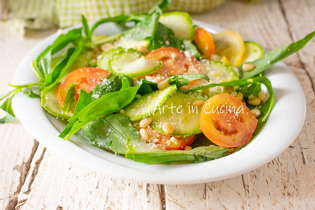 COURGETTE en RUCOLA SALADE