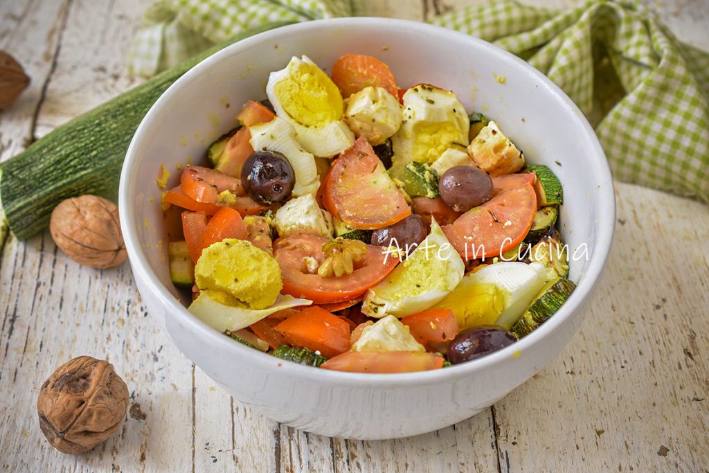 COURGETTE SALADE met gegrilde Griekse FETA