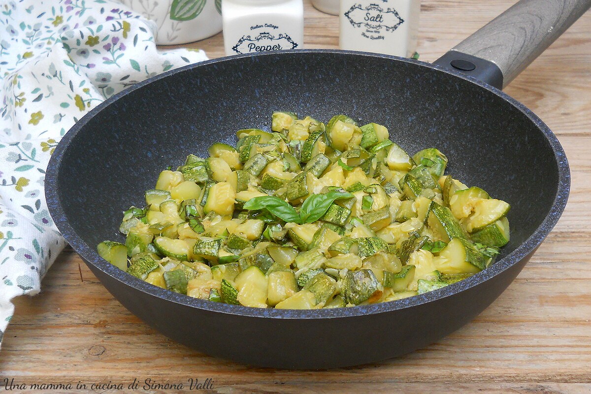 Courgettes in de pan