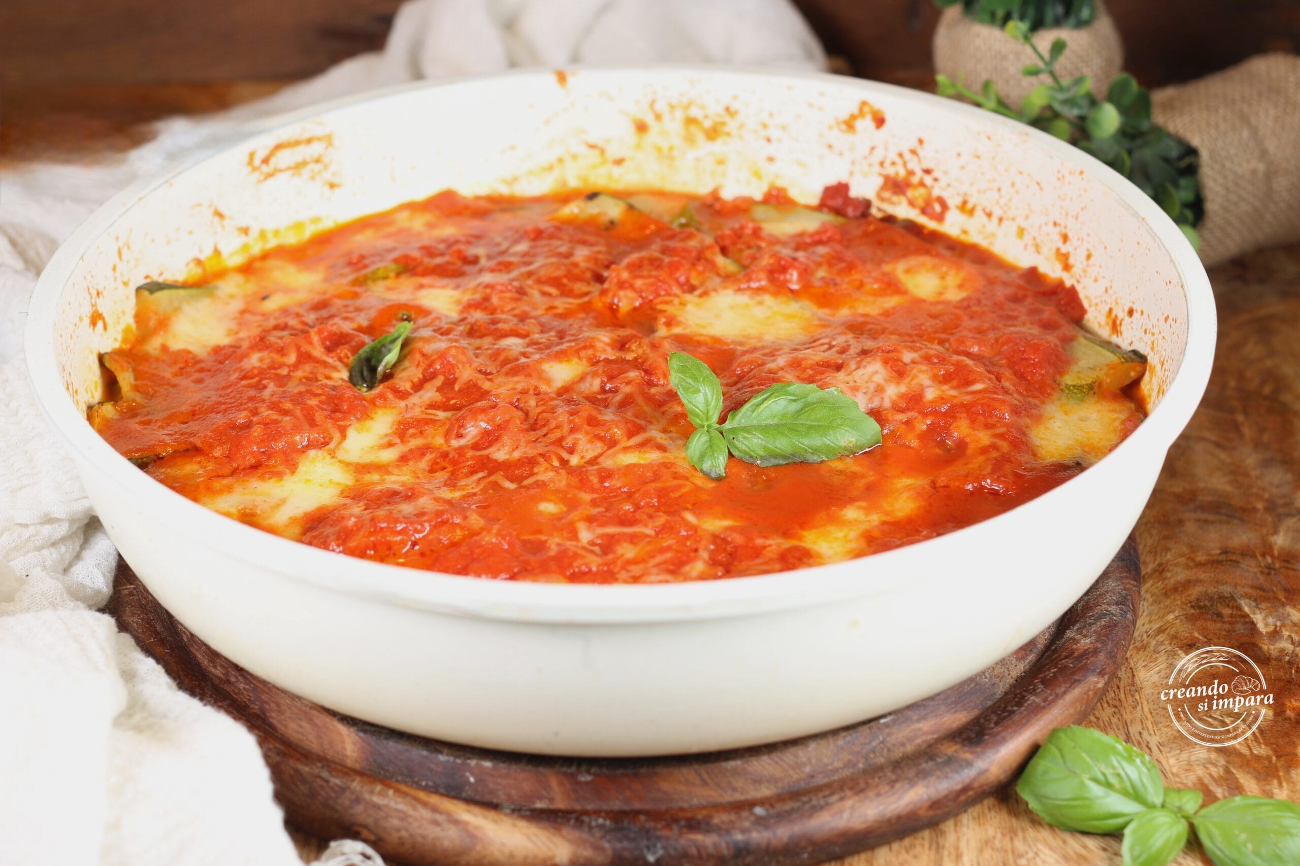 courgettes parmigiana in de pan