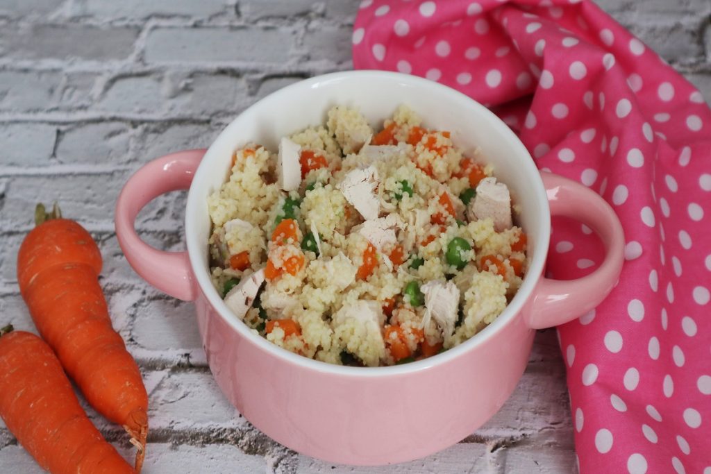 couscous met kip, erwten en wortelen