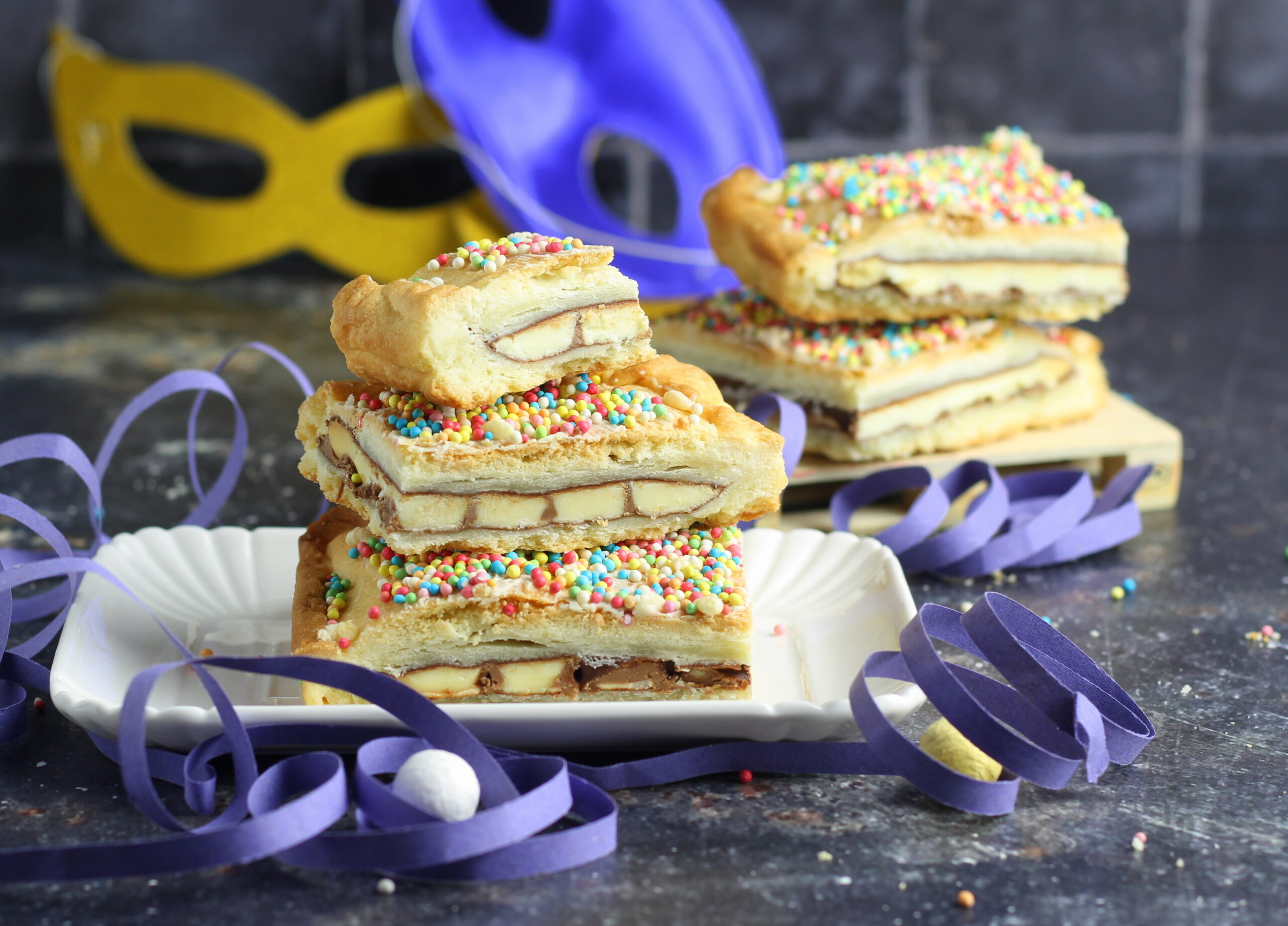 Taart met melkchocoladerepen