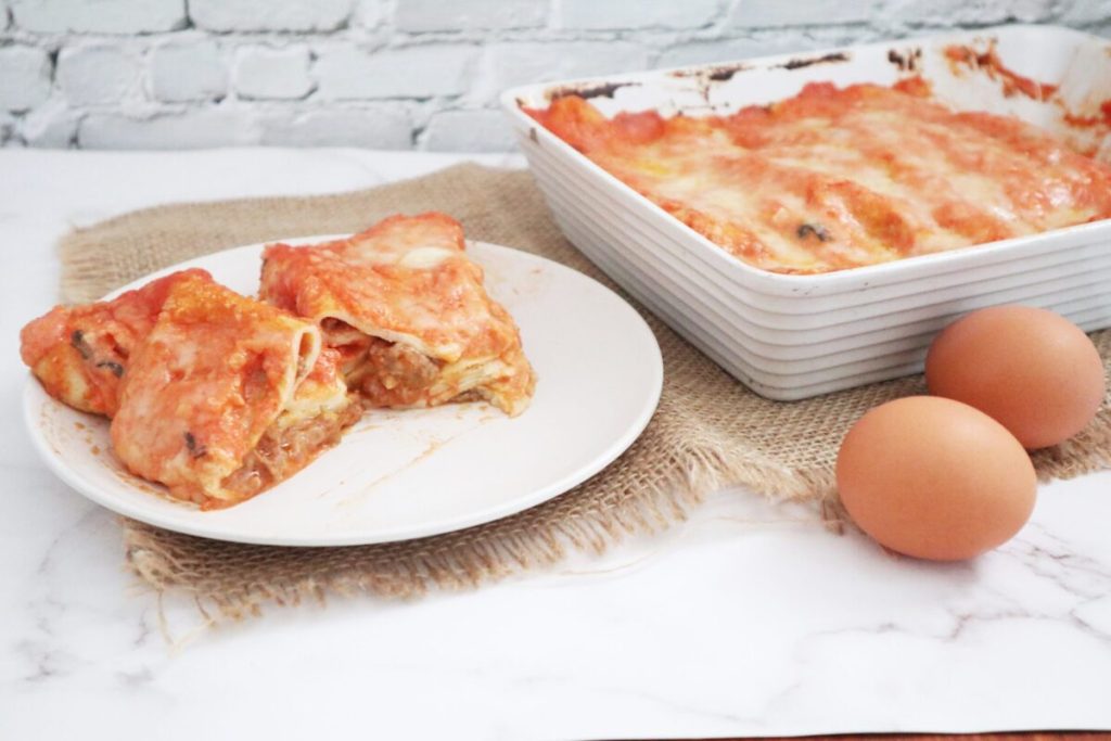 crepes met champignons en worst