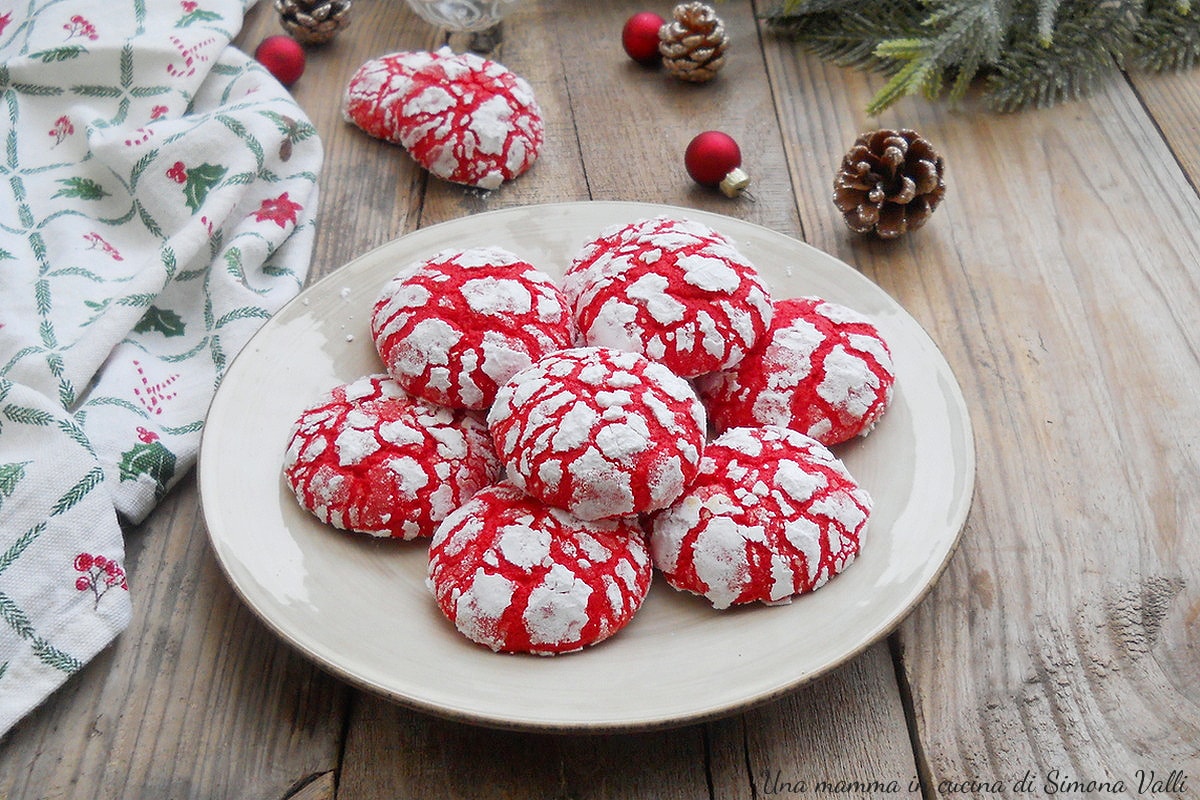 Crinkle kerstkoekjes met sinaasappel, zachte kerstkoekjes