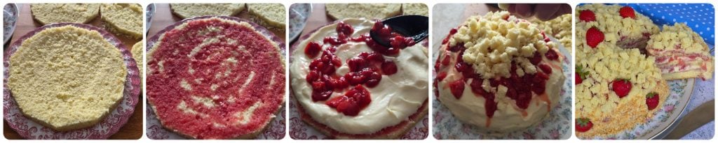 mimosa taart met aardbeien