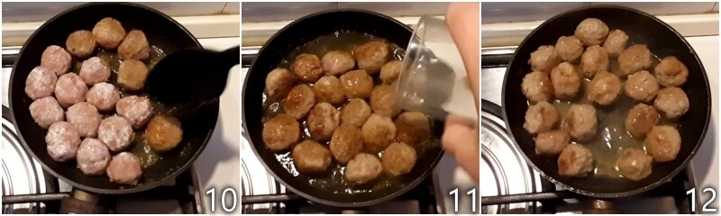 d. gehaktballen sudderen in bouillon