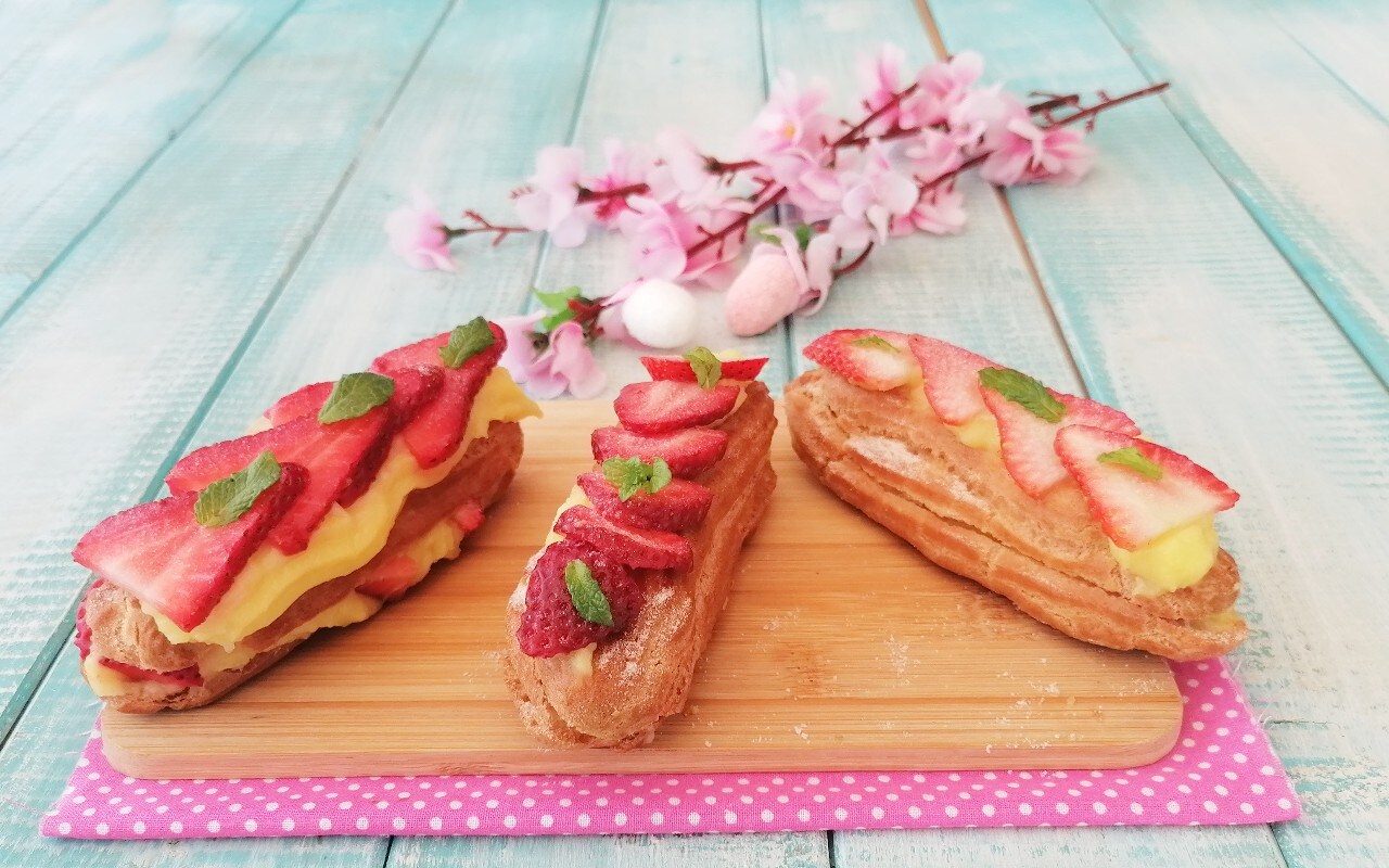 ECLAIR CRÈME EN AARDBEIEN super lekker