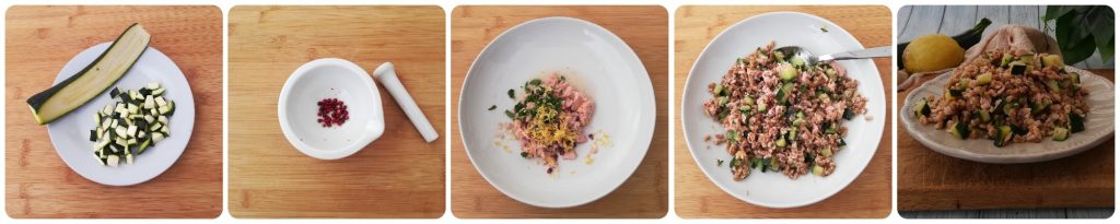 FARRO SALADE MET COURGETTE EN TONIJN