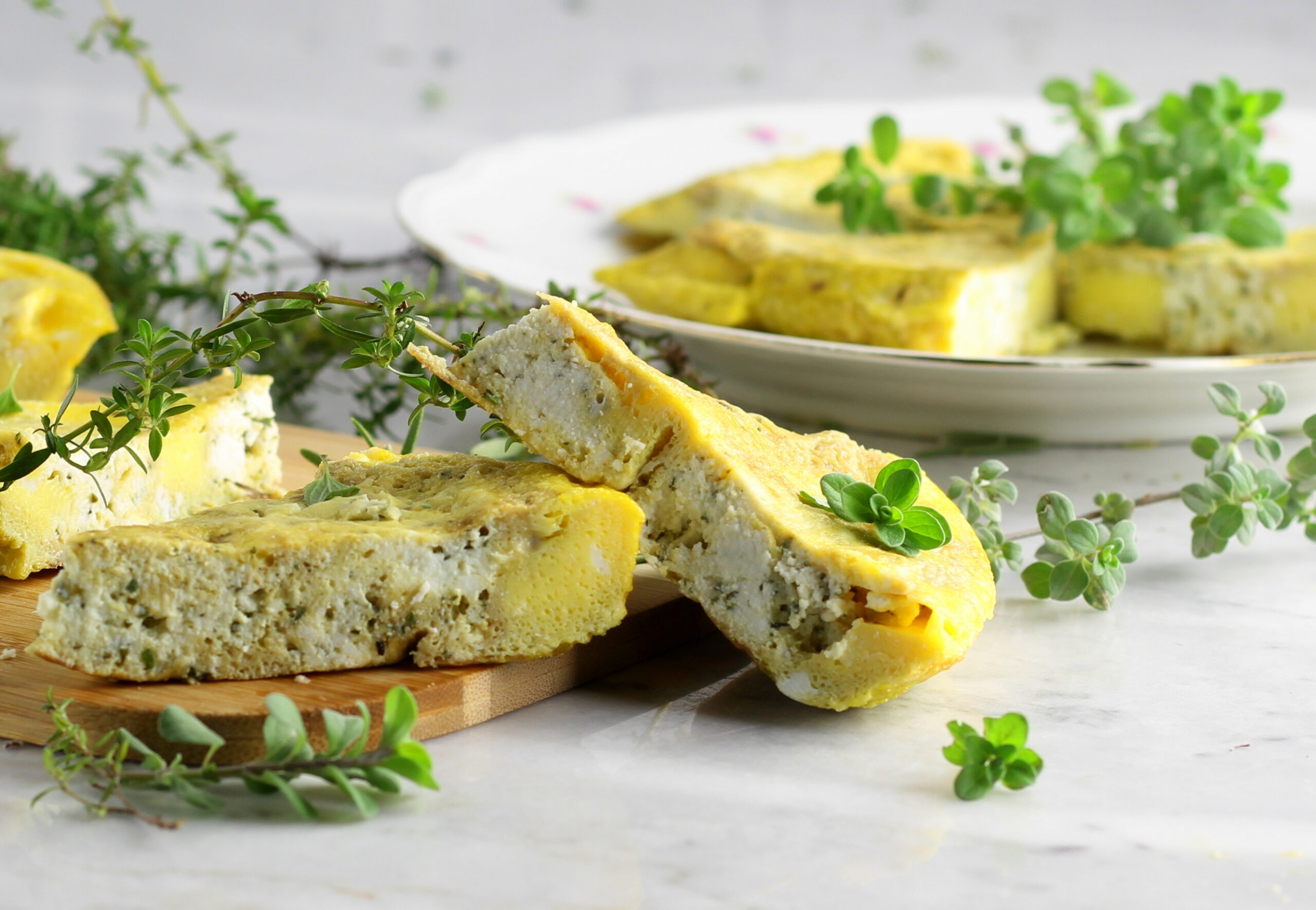 Omelet met ricotta en aromatische kruiden