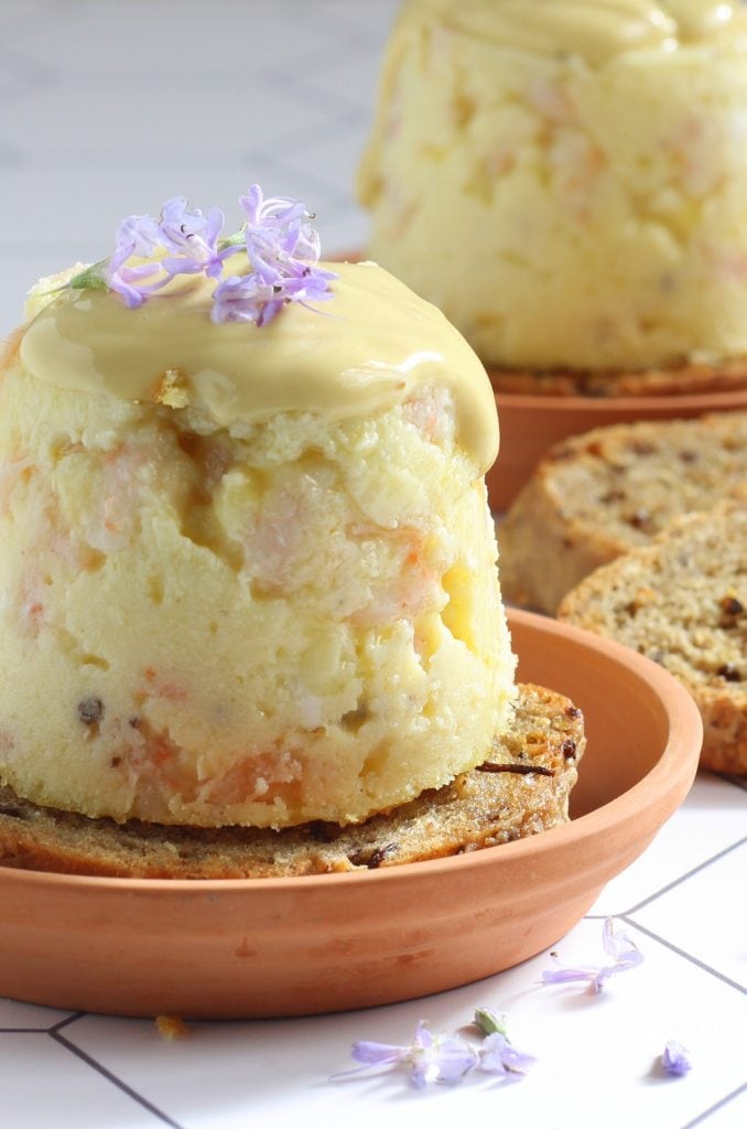 Garnalensoufflé met mosterdsaus