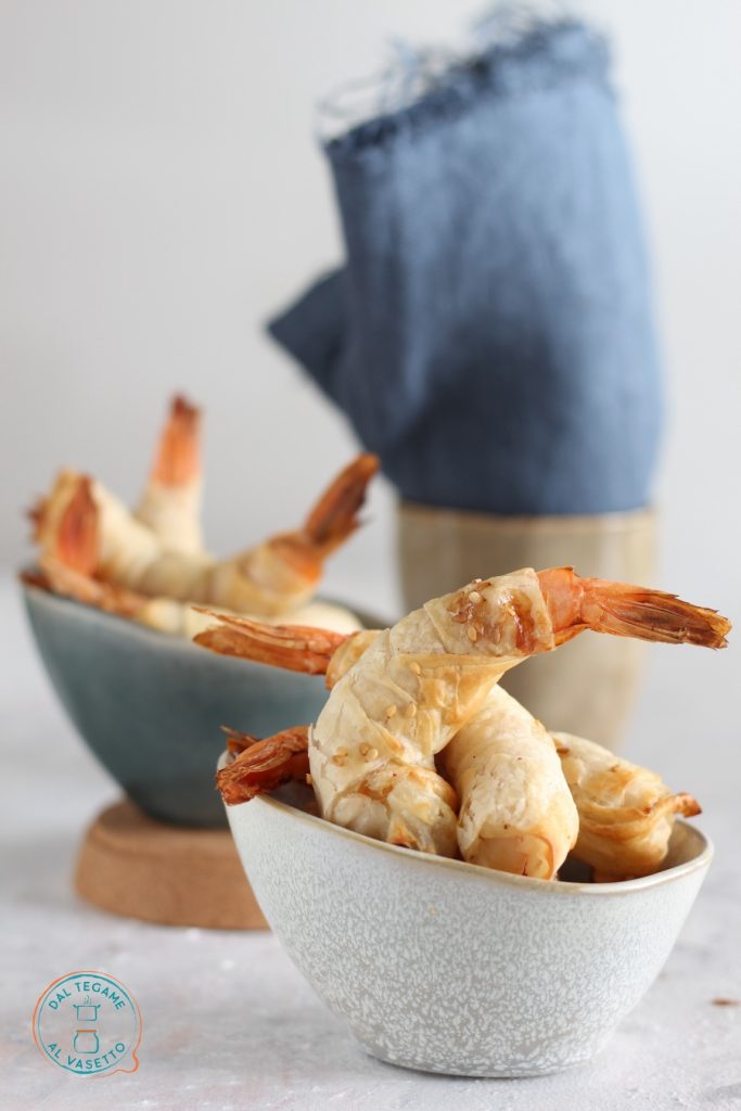 garnalen met filodeeg in airfryer