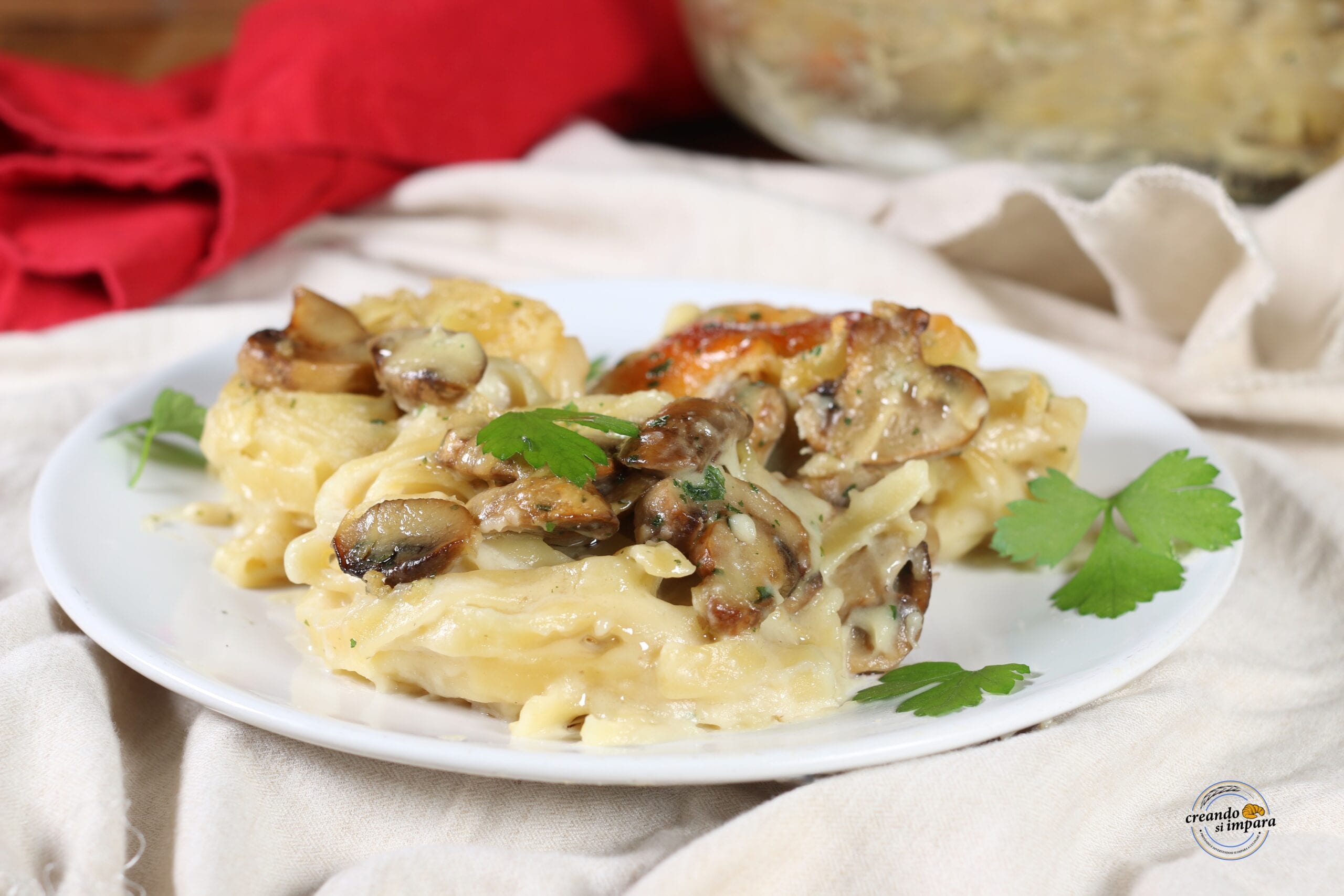 Gebakken tagliatelle nestjes