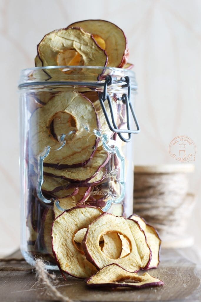 gedroogde appels met dehydrator