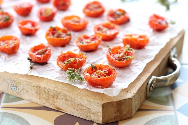 Gekonfijte cherrytomaatjes in de magnetron