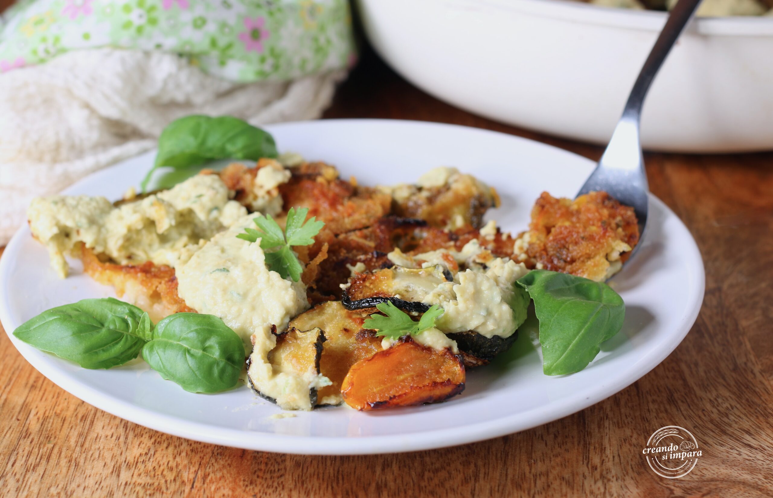 Geroosterde groenten met hummus