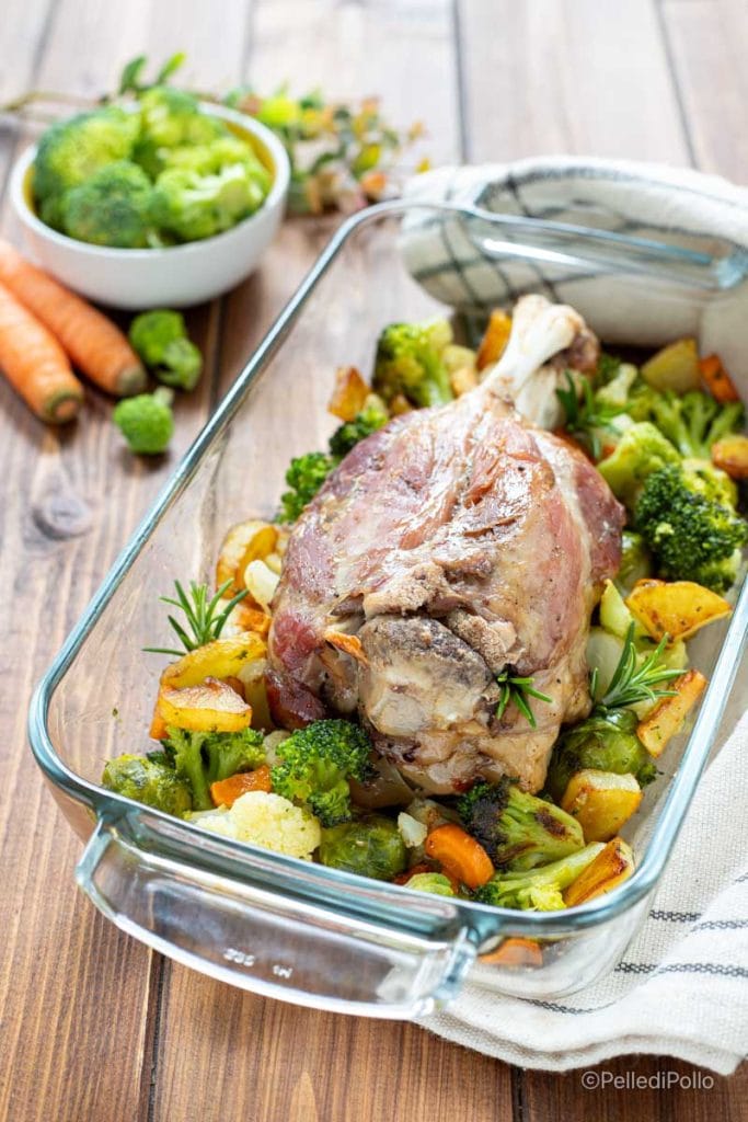 voorgekookte schenkel uit de oven