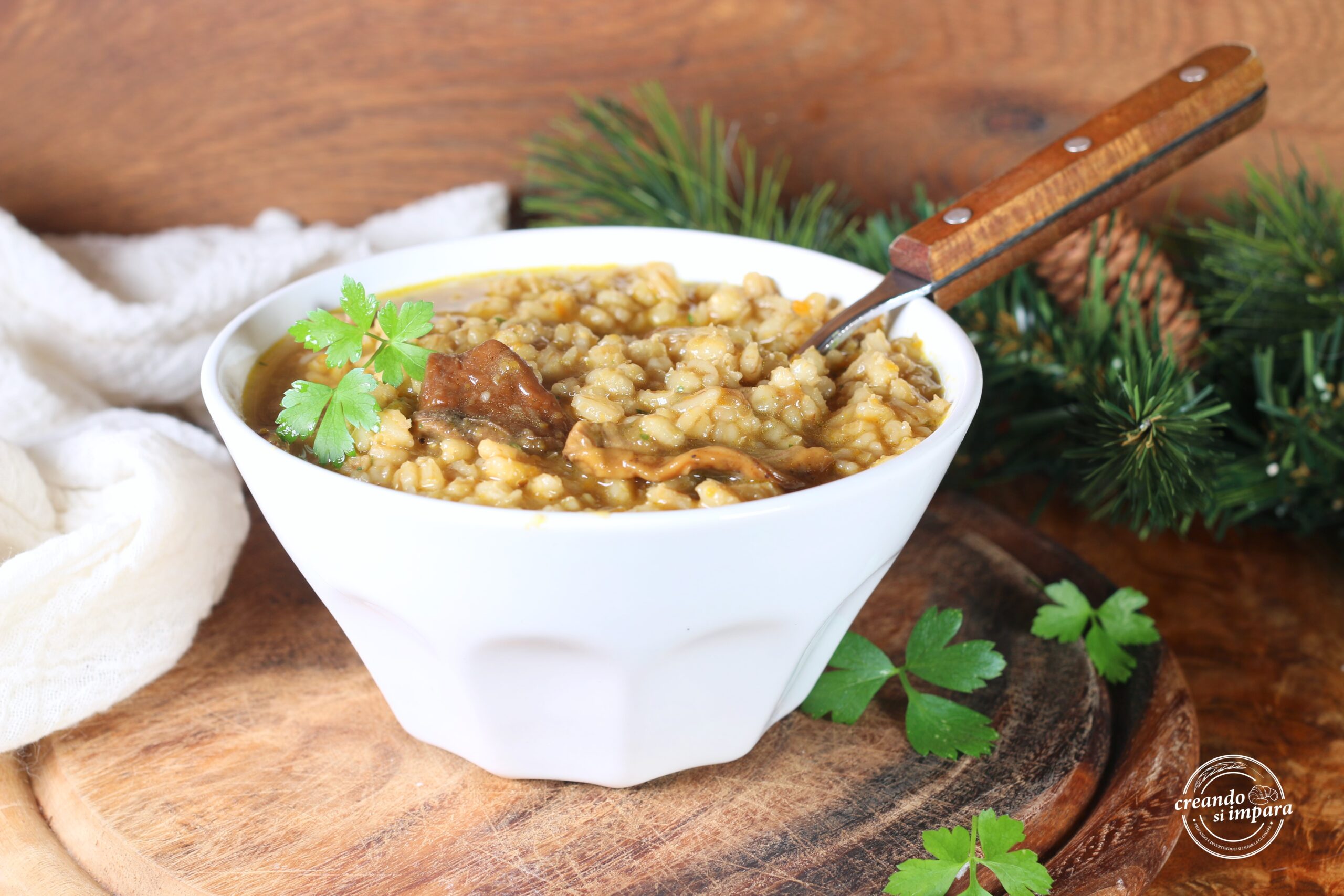 Gerstensoep met Champignons