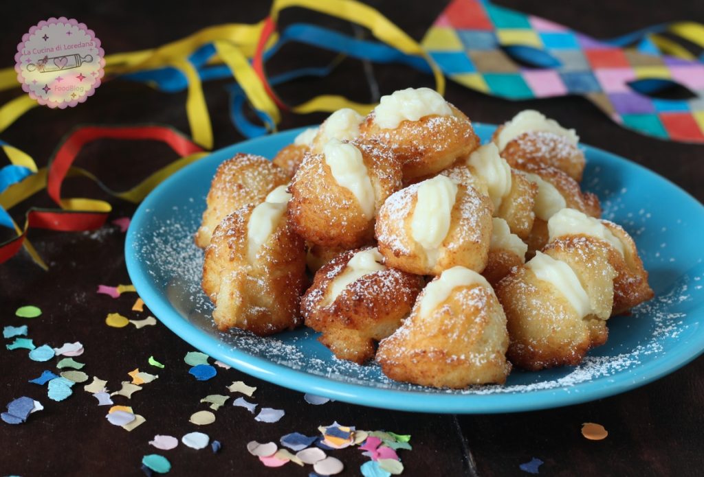 gevulde castagnole met crème