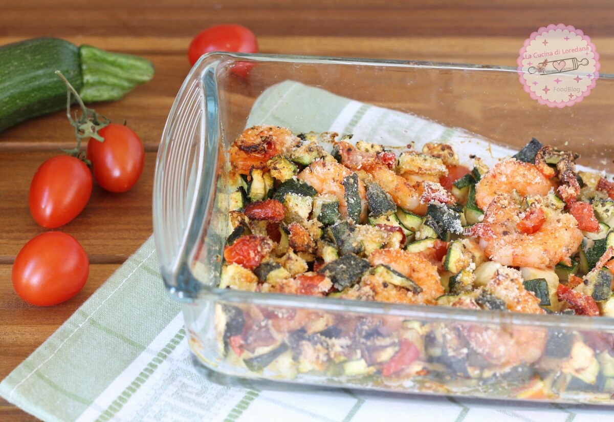 GEVULDE COURGETTES EN GARNALEN UIT DE OVEN