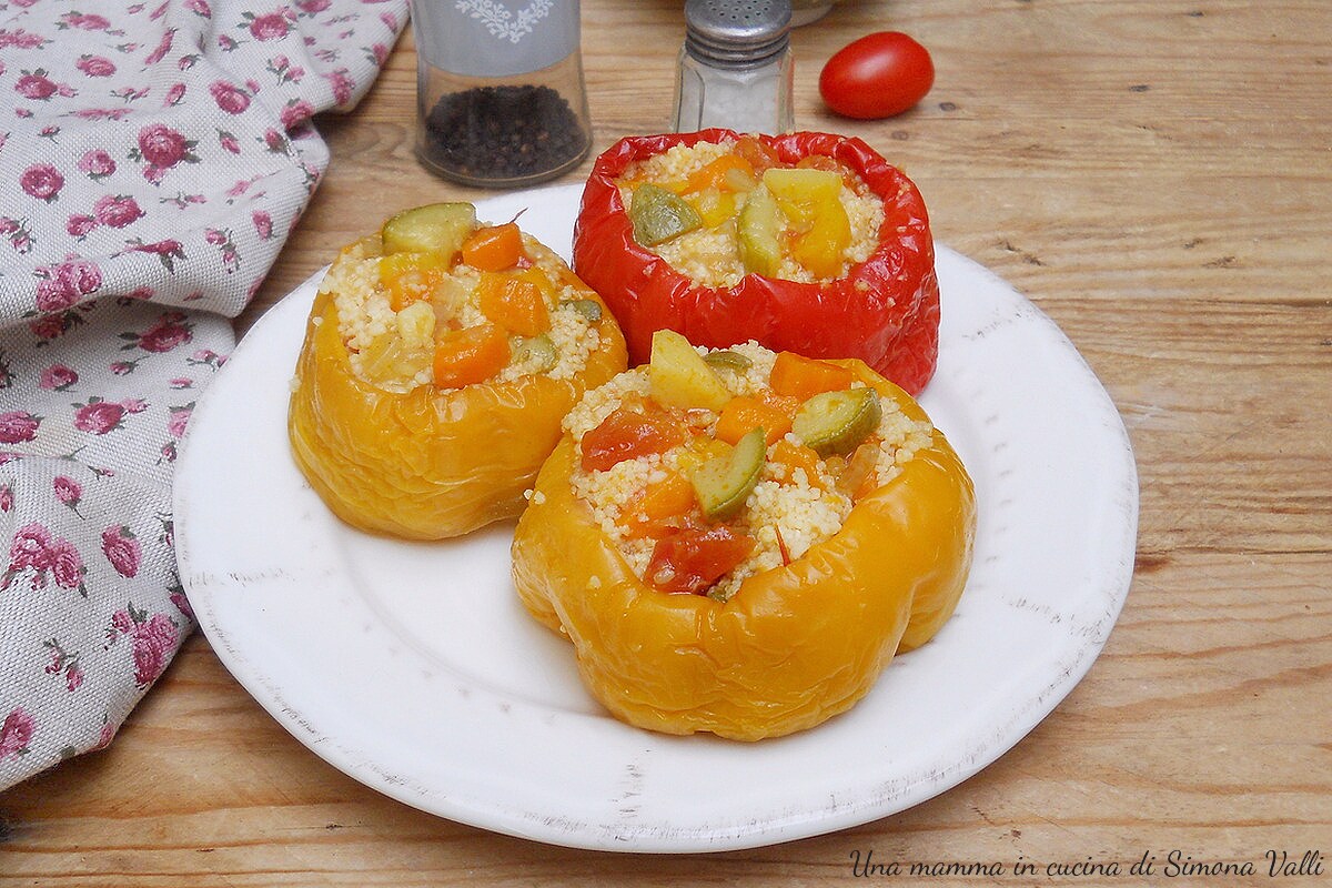 Gevulde paprika’s met couscous
