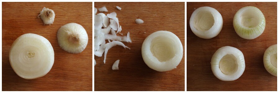 gevulde uien uit de oven - gekookt