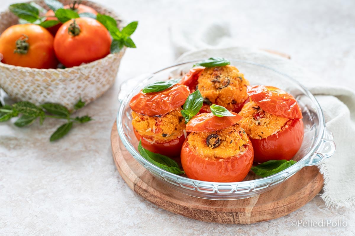 Gevulde tomaten gegratineerd