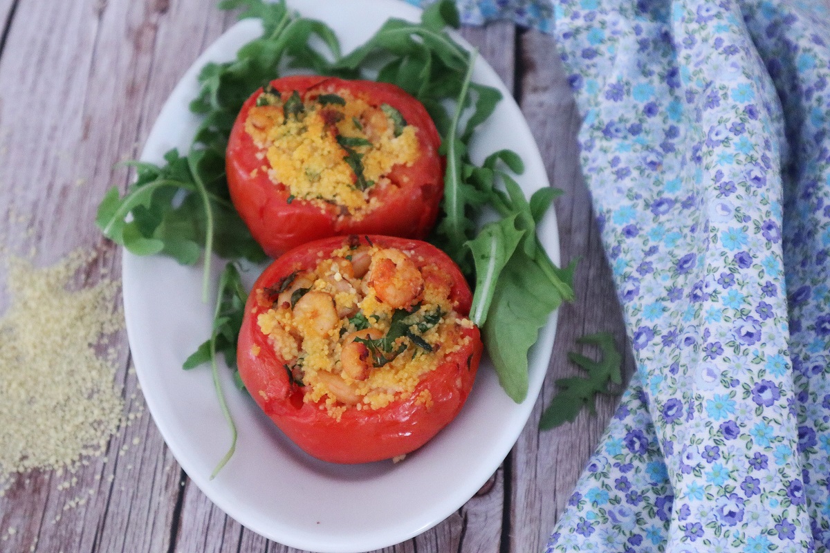 Gevulde tomaten met couscous in de airfryer