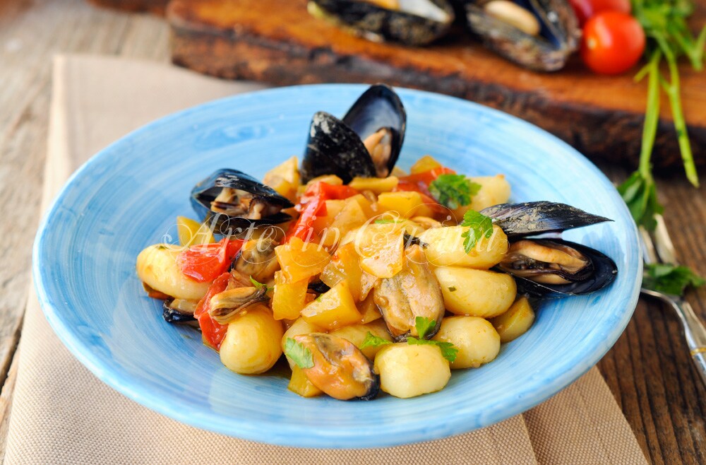 Gnocchi met mosselen en aardappelen eenvoudig recept vickyart kunst in de keuken
