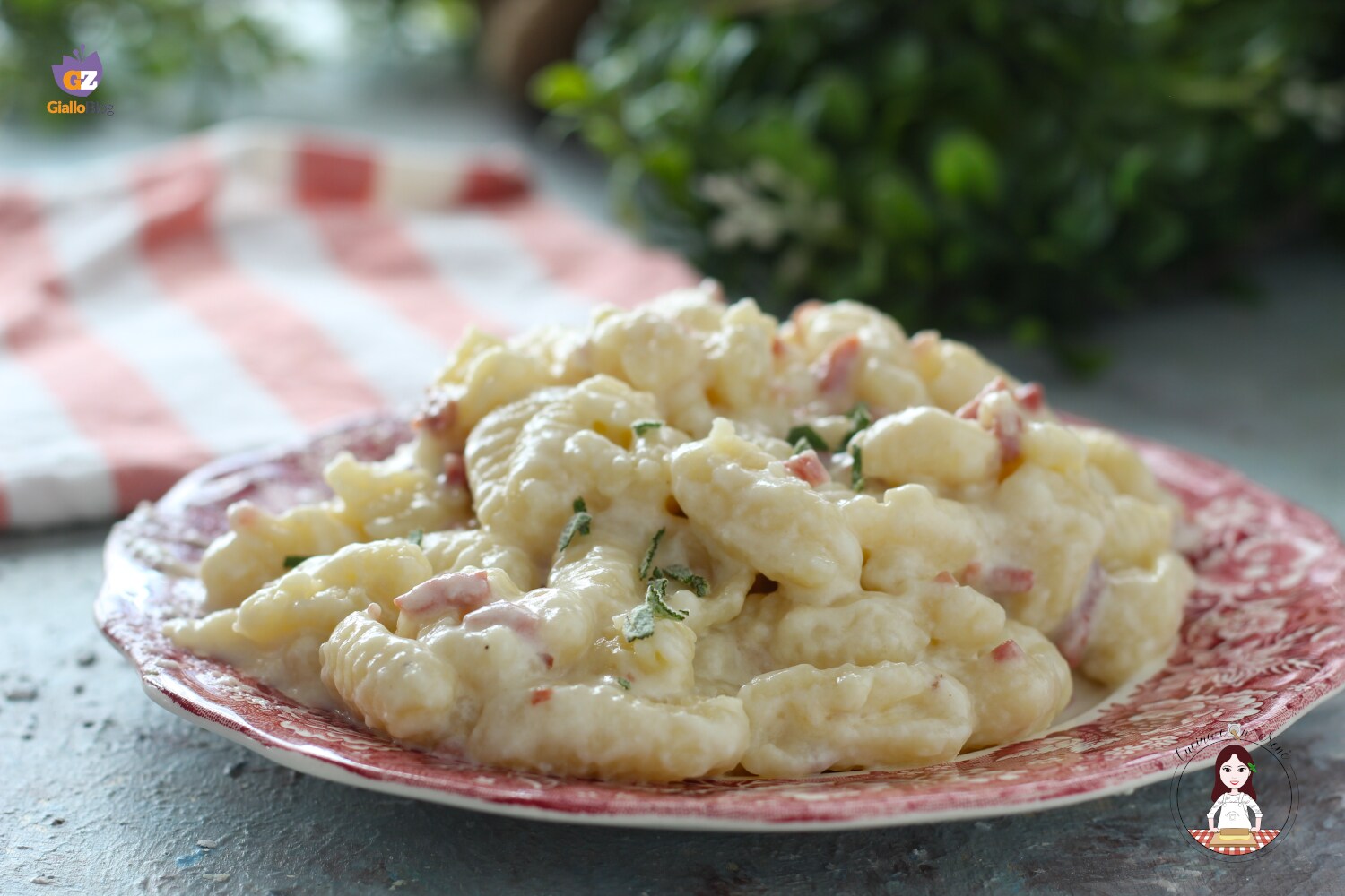 Gnocchi met stracchino en speck