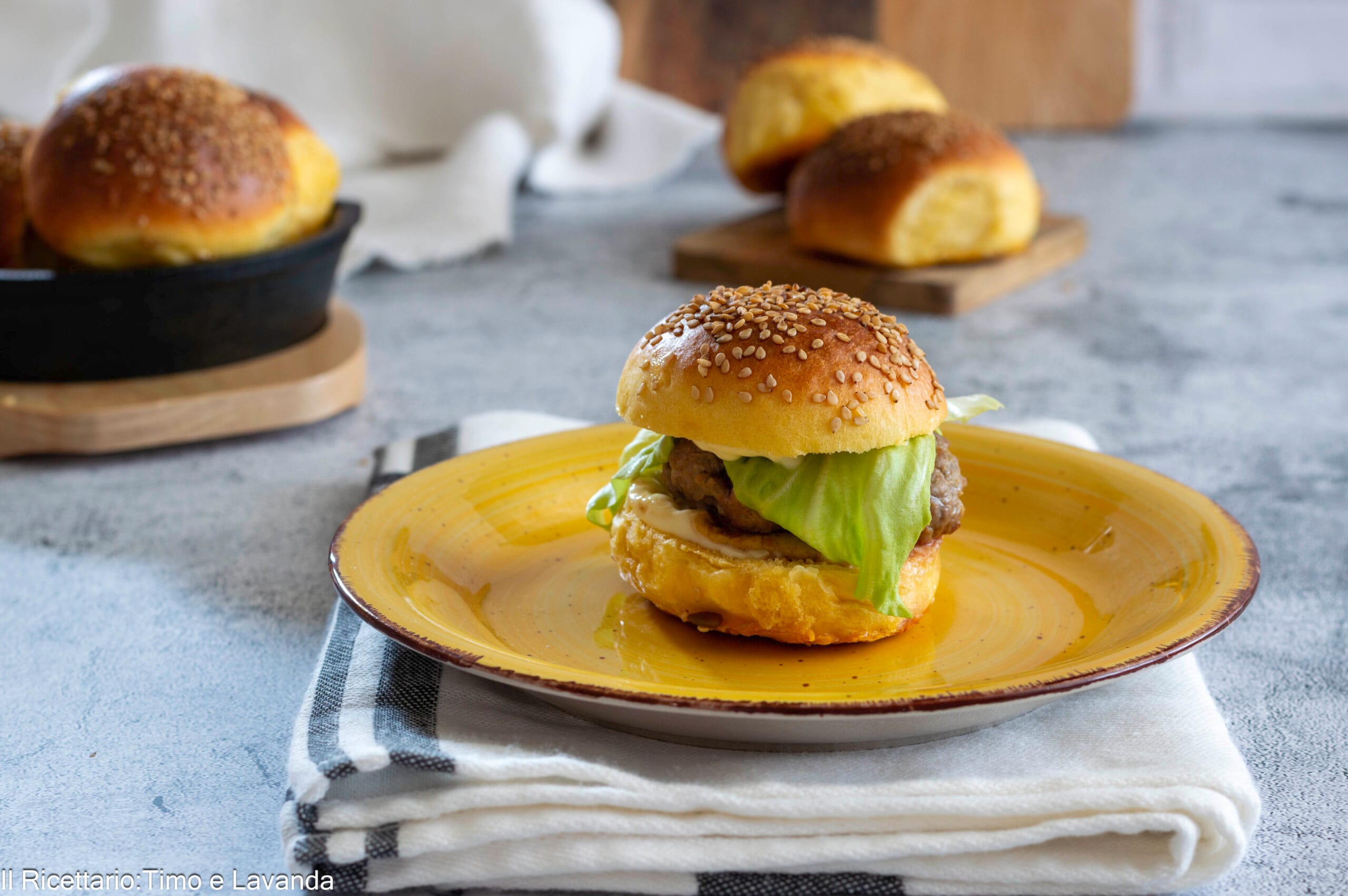 Hamburgerbroodjes zonder boter