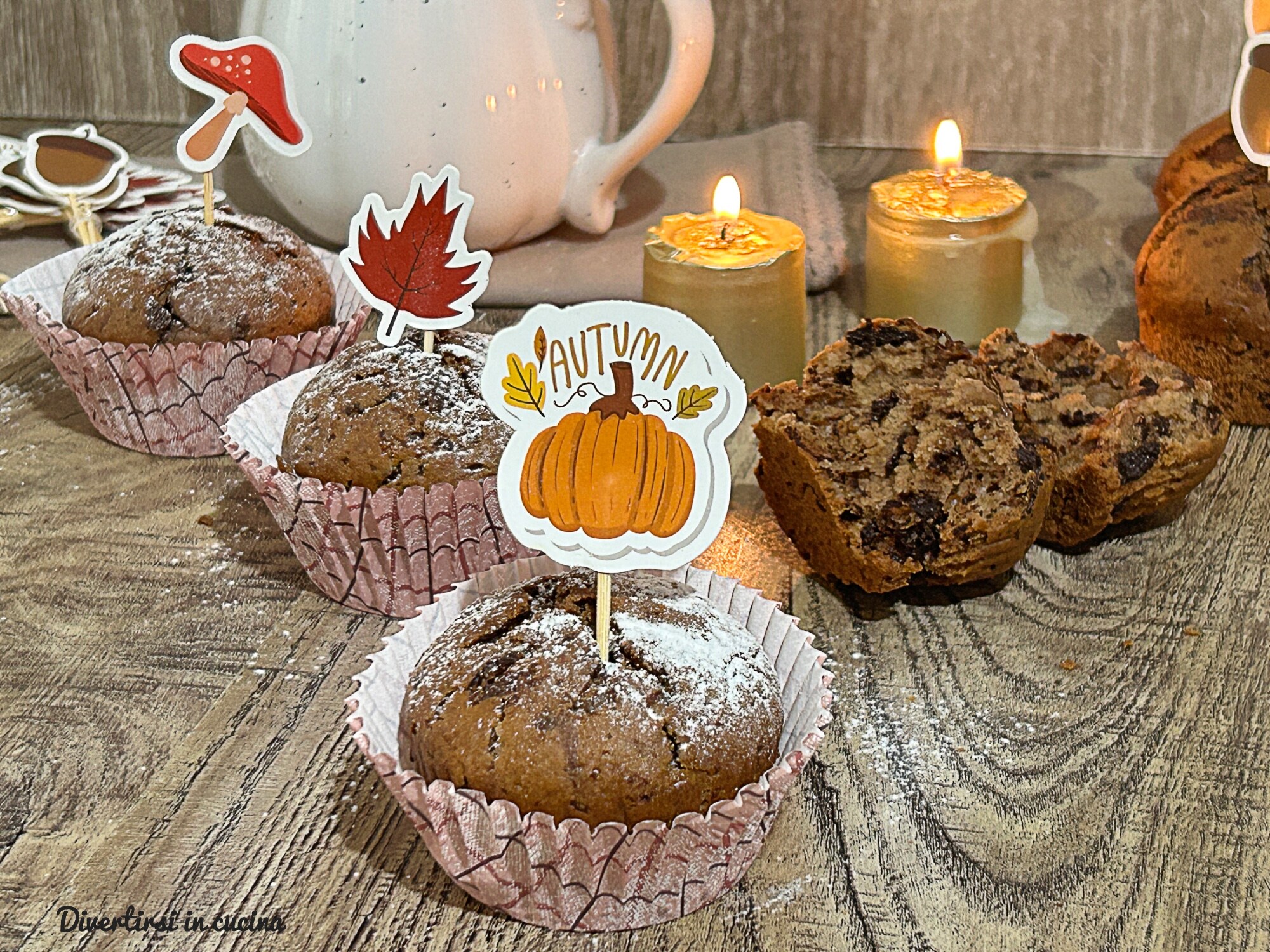 Herfstige cacao muffins