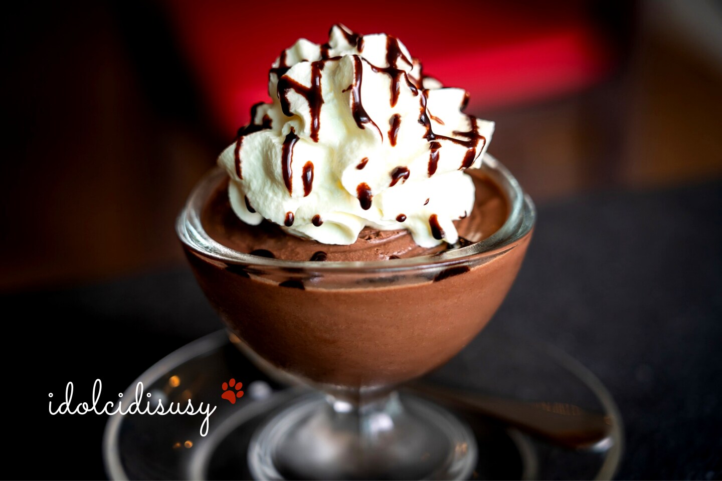 Mousse van pure chocolade