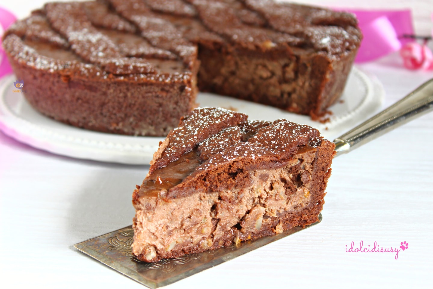 Pastiera met chocolade zonder gekonfijt fruit