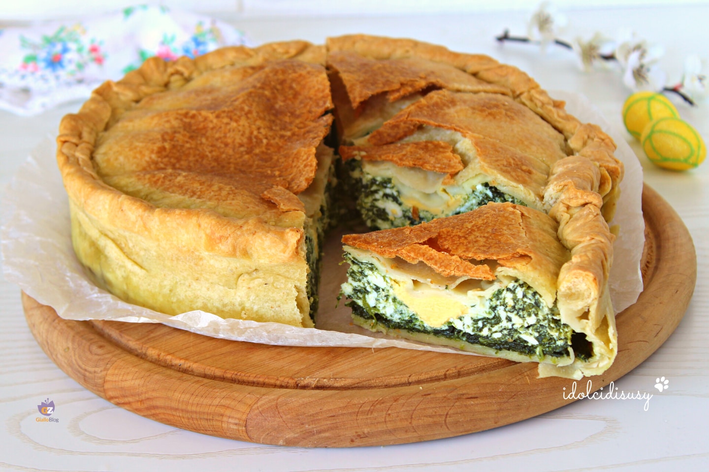 Torta Pasqualina spinazie en ricotta