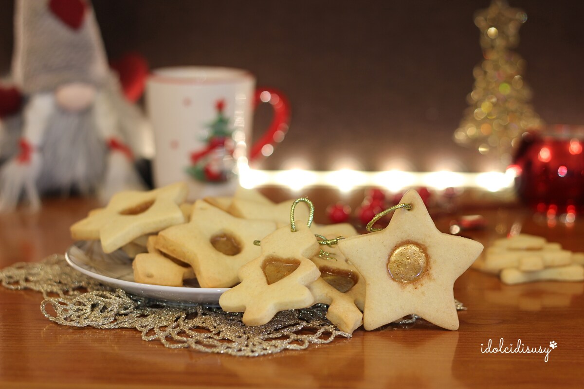 Kerstkoekjes met glaseffect