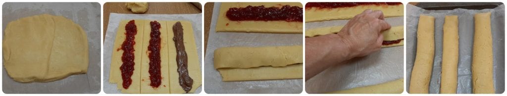 Lactosevrije opgerolde en gevulde koekjes