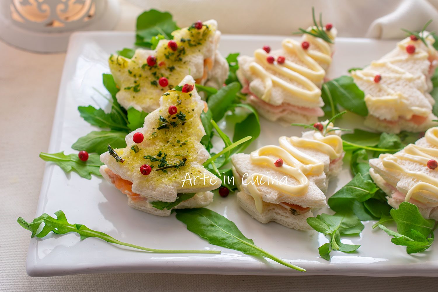 Kerstboom Sandwiches