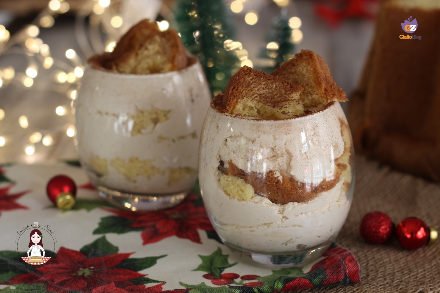 Kerstkopje met pandoro en mascarpone