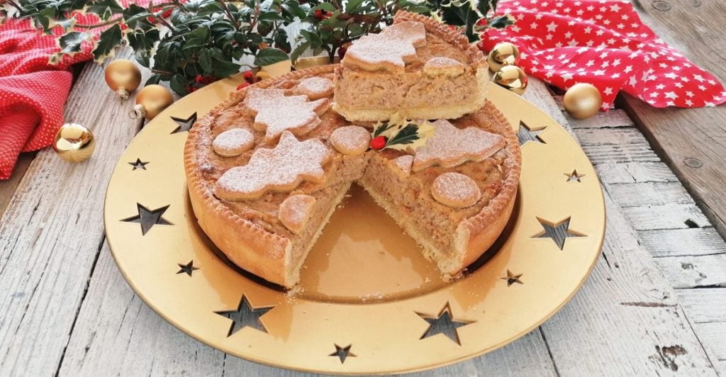 kersttaart met ricotta en nougat