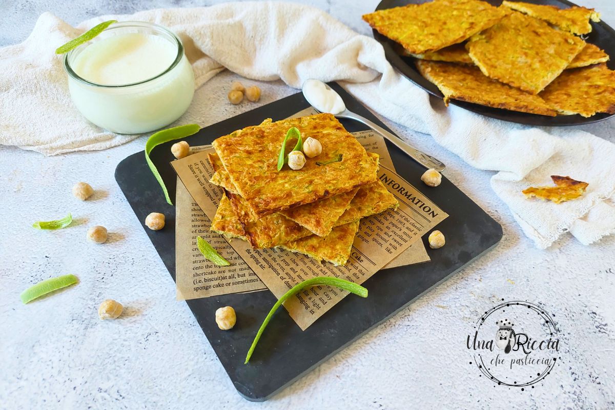 Kikkererwten- en courgetteflatbread zonder kikkererwtenmeel