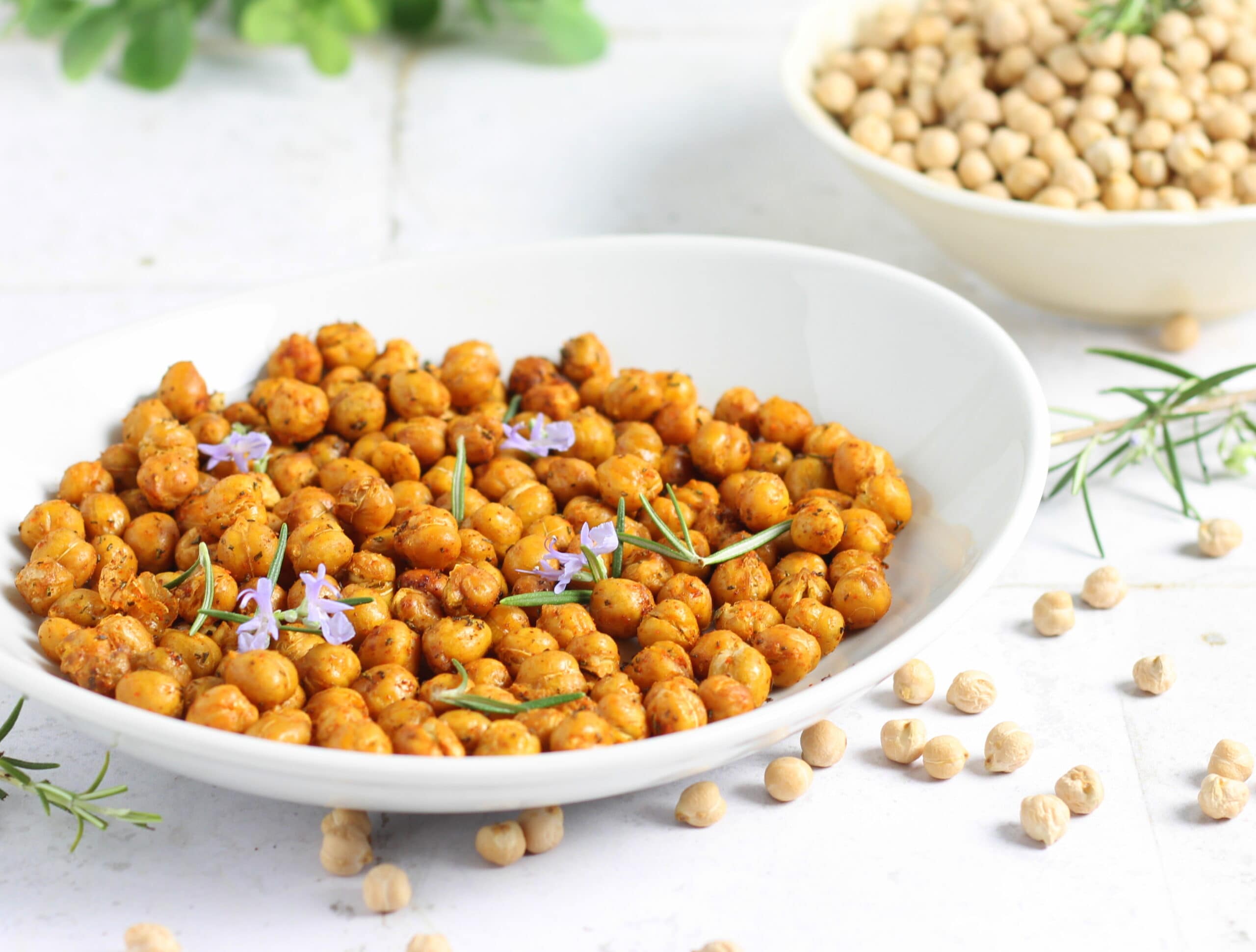 Krokante kikkererwten met paprika en rozemarijn