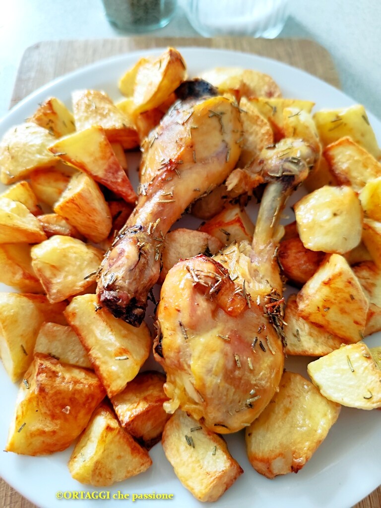 kip en aardappelen in heteluchtfriteuse recept van oma Benedetta