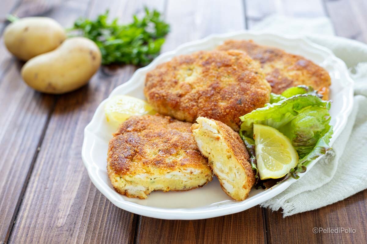 Kipkoteletten en aardappelen