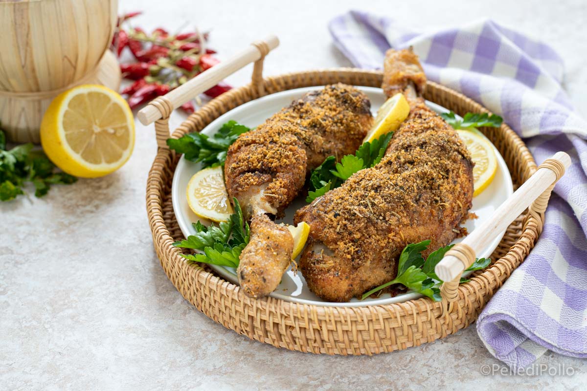 Kippenbouten met paneermeel en specerijen uit de oven