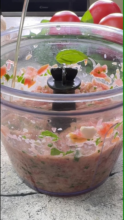 koude pasta met trapanese-pesto