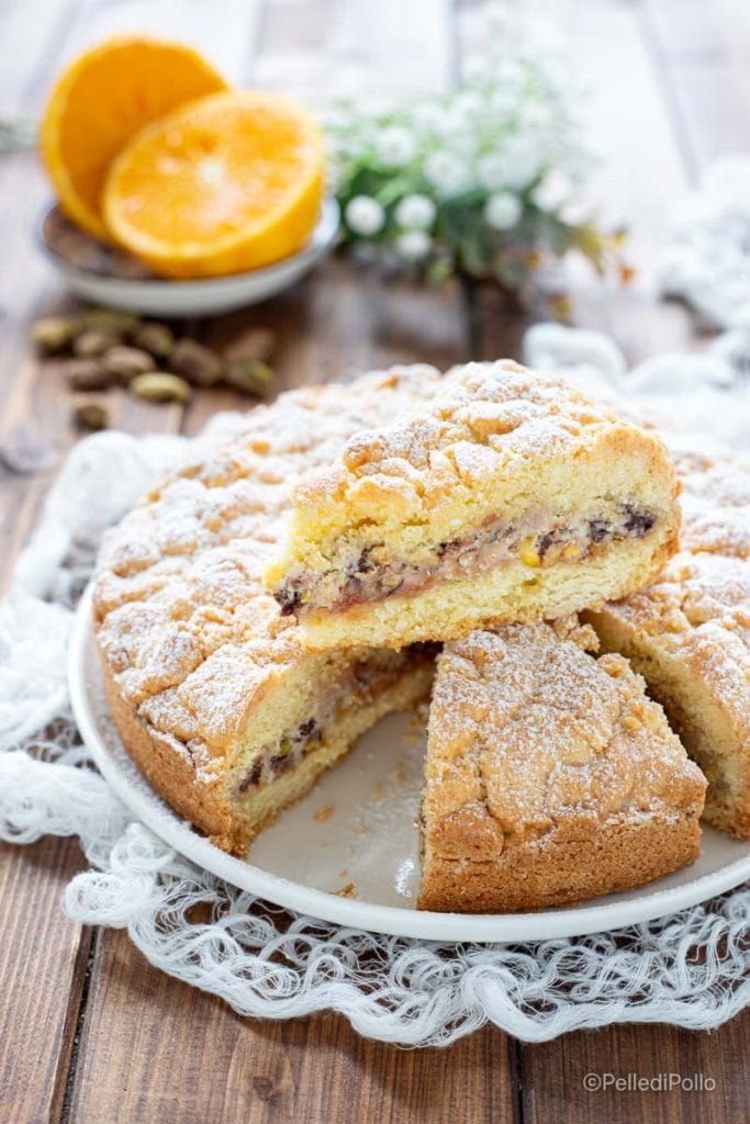 taart met ricotta chocolade en pistachenoten