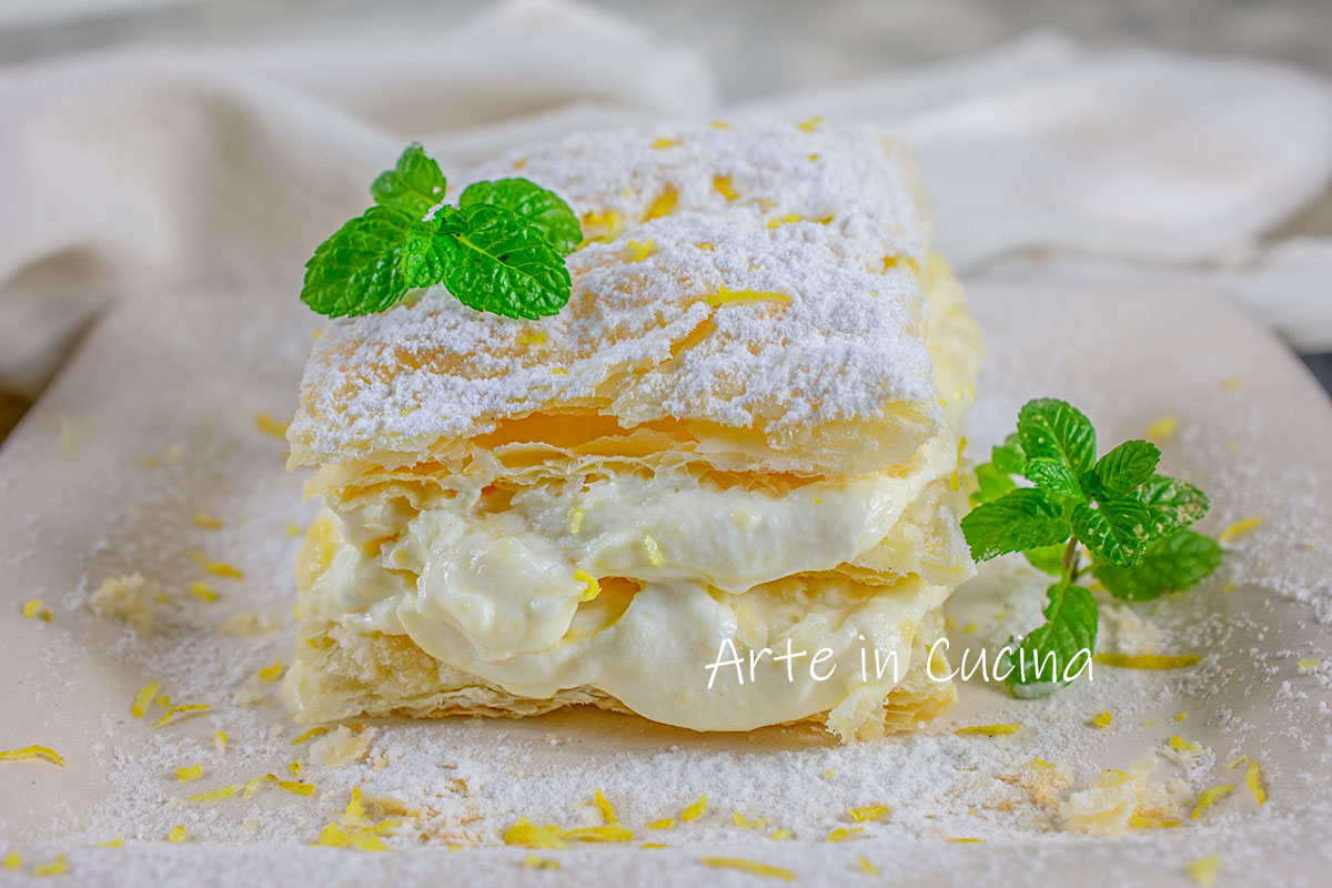 Millefeuille met citroen en ricotta