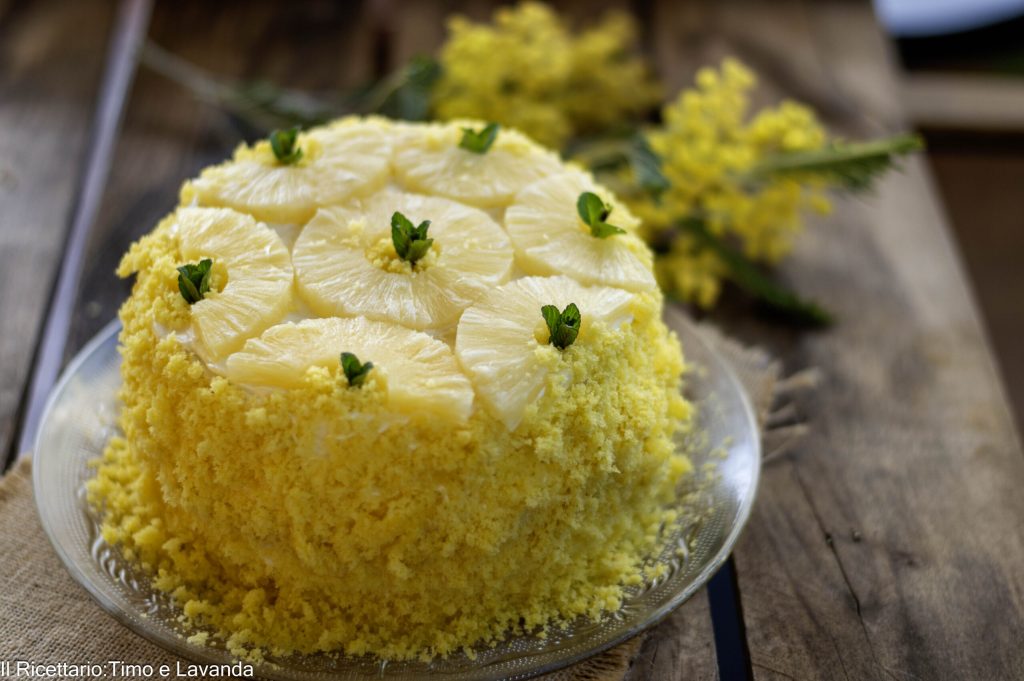 mimosa taart met ananas