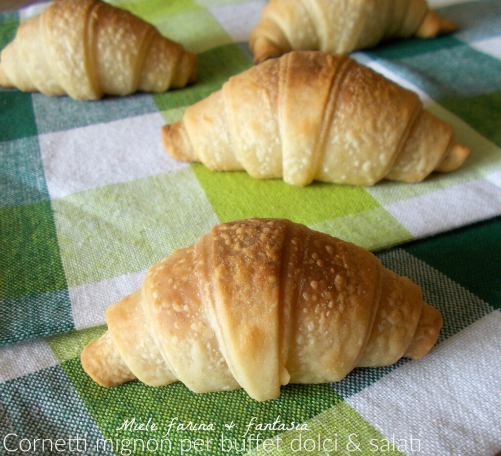 Mini croissants voor buffet zonder eieren en boter